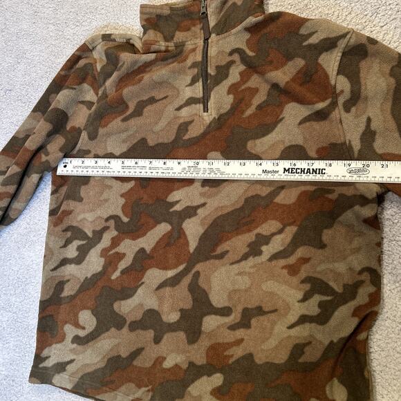 Starter Mens Quarter Zip Fleece Jacket Camouflage Outdoor Hiking Size Medium - Picture 7 of 9